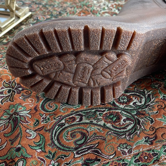 Women Booties Size 7.5 Kork New Without Tag Block Heel Very Comfortable Brown - Picture 12 of 13